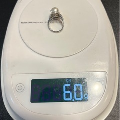 PT900　メレダイヤモンド　パール　リング