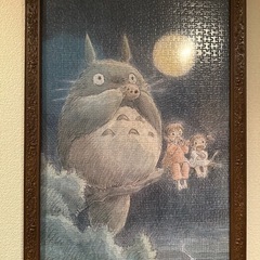【完成品】となりのトトロ オカリナを吹くトトロ  (50x75cm)