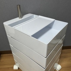 キャスター付きラック (ホワイト)の画像
