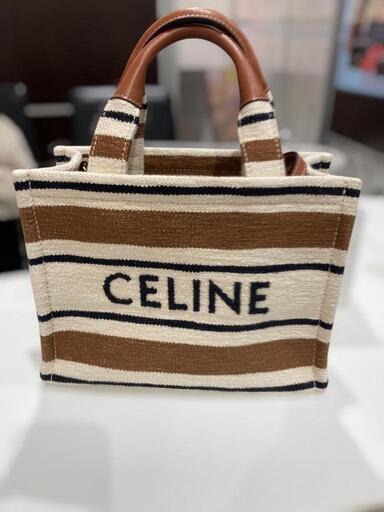 【完売】CELINE⭐未使用♥セリーヌ♥ スモール カバ タイス ジャカード　ストライプ　テキスタイル