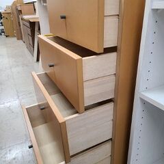 J6964　MUJI　無印良品　4段チェスト　MDF家具　ナチュラル　クリーニング済み【リユースのサカイ柏店】の画像