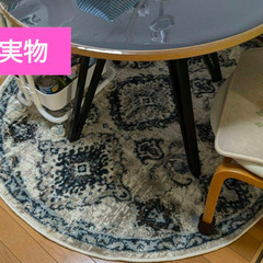 【新品】ウィルトン織　ラグ　140cm　円形　高密度170万ノットの画像