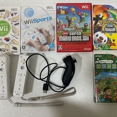 Wii 初期型(2009) 本体・付属品・ソフト諸々・ハンドルの画像