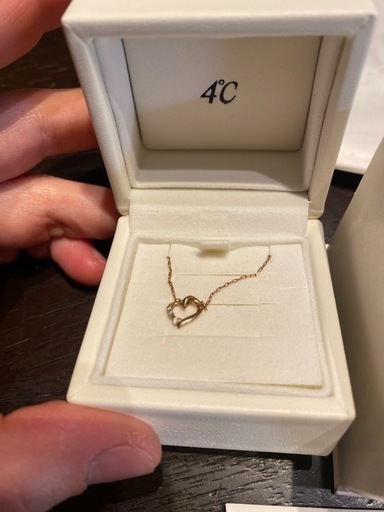 4°C✨定価26,400円✨人気ピンクゴールドダイアモンドハートネックレス✨
