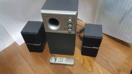 ドウシシャ RAPHAIE 2.1ch スピーカーシステム SW-X7 サウンドスピーカー ジャンクにて