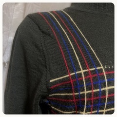 ꒰Naturale꒱昭和レトロ風 ハイネック 長袖 ニット 茶系 秋冬 トップスの画像