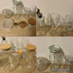 12点セット【オシャレキッチン雑貨】キッチンマット　エコバッグ　おまけ付✨　パスタ入れ　オイルボトル　グラス　キャニスターの画像