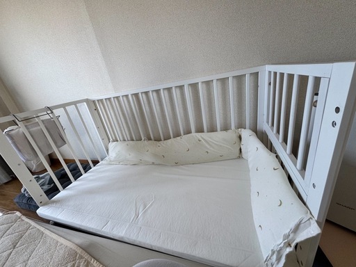 【限定値下中】そいねーる＋ ロング ナチュラル　マットレス　ベッドガードセット そいねーるラージ、ベッドガード付き 限定値下中】そいねーる＋ ロング