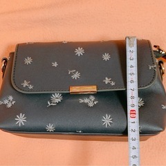 ショルダーバッグ　花柄　ネイビーの画像