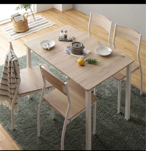 【定価18,980円！】RASIK ダイニングテーブルセット 4人用 5点セット