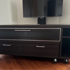 テレビ台　伸縮式　ブラウン