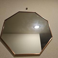 八角形の壁掛けミラー