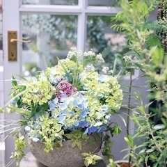寄せ植えブリコラージュフラワー教室の画像