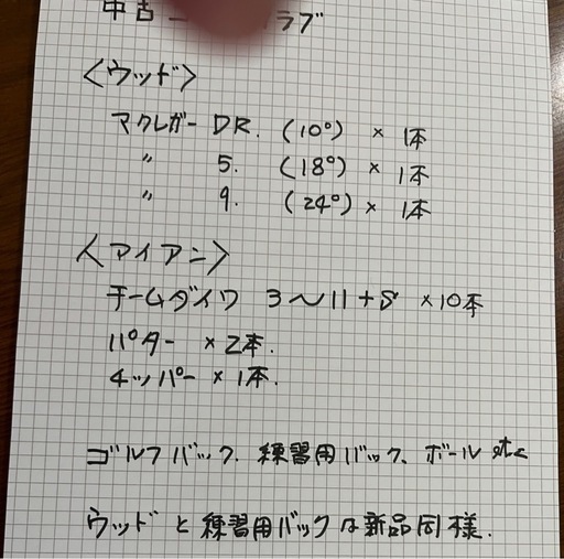 ゴルフクラブセット
