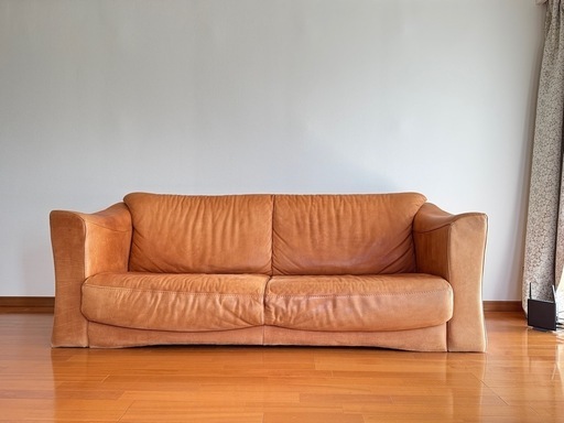 明日28日まで！　３人掛けレザーソファ