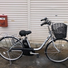 617 パナソニック新機種電動アシスト自転車viviTX26インチシルバーボディー