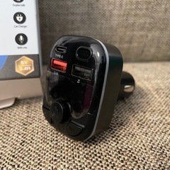 【お渡し済み】車シガーソケット Type-C対応USB充電器、FMトランスミッターやBluetooth 5.0接続可能！mp3プレイヤー、ハンズフリーの画像