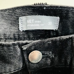 台湾NETブラック コーデュロイ ストレートパンツの画像