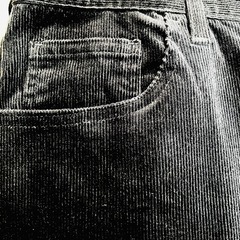 台湾NETブラック コーデュロイ ストレートパンツの画像