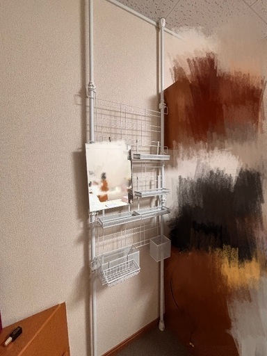 突っ張りシェルフ　薄型ドレッサー