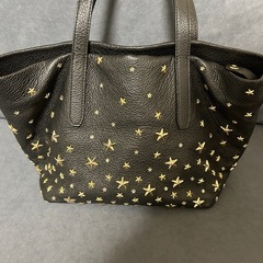 【祝開店！大放出セール開催中】 ☆ JIMMY CHOO正規品 ブラック レザートート☆スワロフスキー バッグ