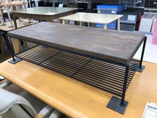 ★ジモティ割あり★  ローテーブル ブラウン H30×W113×D48 クリーニング済み KJ8782