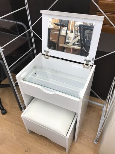 ★ジモティ割あり★  ドレッサー ホワイト H99×W50×D35 クリーニング済み KJ8784