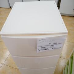 ★ジモティ割あり★  衣装ケース ホワイト H106×D42×W34.5 クリーニング済み OJ8419の画像