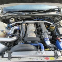 トヨタ　チェイサー　ツアラーＶ　５ＭＴ載せ替え公認　サンルーフ　ＢＬＩＴＺインタークーラー　ラジエーター　テイン車高調　社外１８ＡＷ　ＢＬＩＴＺマフラー　社外ＳＤナビ　地デジ　Ｂｌｕｅｔｏｏｔｈ　オートライトの画像