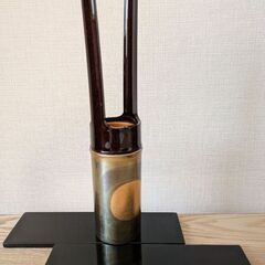 手桶花生（花台付） 金沢箔 『箔一』　茶道具の画像