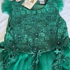 120cm 発表会 フォーマル 女の子 セレモニードレス ドレス ロング 花の画像