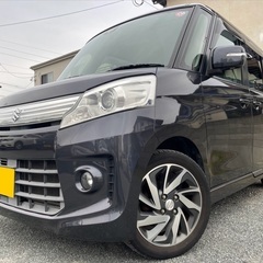 Bluetoothナビ付き☆26年式フル装備車‼️月々9千円〜分割払い可❗️ 車検2年付き！【名義変更代込み】大人気☆スズキ スペーシアカスタム☆ レーダーブレーキサポート搭載☆Bluetoothナビ付き☆走行中DVD見れます☆ETC付き☆便利なバックカメラ付き☆電動スライドドア☆ドラレコ☆スマートキー☆フルオートエアコン☆純正アルミ☆事故修復歴無し☆そのまま乗って帰れます‼️の画像
