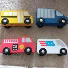 傷汚れございます☆海外っぽい木製車のおもちゃの画像