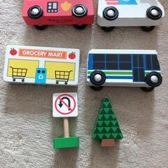 傷汚れございます☆海外っぽい木製車のおもちゃの画像