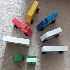 傷汚れございます☆海外っぽい木製車のおもちゃの画像
