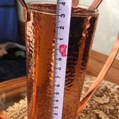 銅メッキ仕上げ　花瓶の画像
