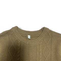 フリル付きブラウンニット 120cmの画像