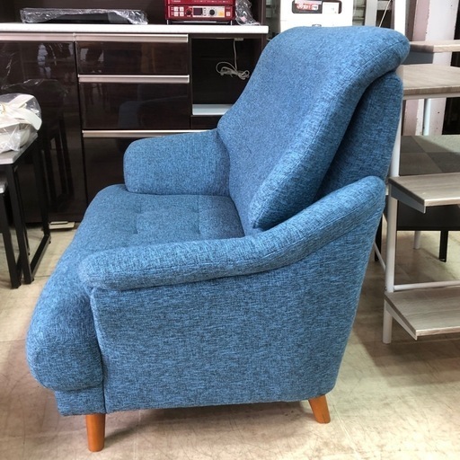 NOCE ファブリック二人掛けソファ エメラルドブルー NOCE ソファLUXUR