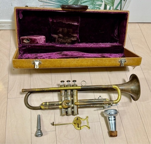 トランペット ビンテージ レトロ 管楽器 Vintage Trumpet AMBASSADOR FE Olds \u0026Son