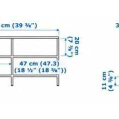 【 IKEA イケア 】 VITTSJO ヴィットショー テレビ台 ブラックブラウン ガラスの画像