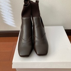 ニットブーツ　ブラウン　M