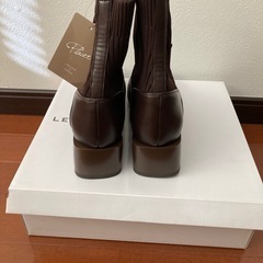 ニットブーツ　ブラウン　Mの画像