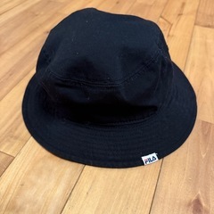 FILA フィラ コットンバケットハット ブラック 58cmの画像
