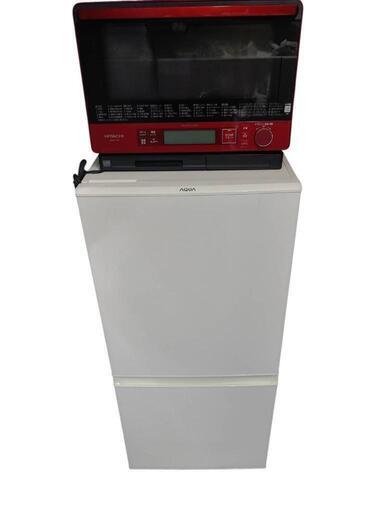 お得なセット　早い者勝ち‼️HITACHI 日立　MRO-TW1 赤オーブンレンジ　ヘルシーシェフ/AQUA AQR-16G(W) 冷蔵庫