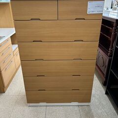 ★ジモティ割あり★  整理ダンス ナチュラル H138.5×D4...