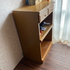 引き出しがついた収納棚になります