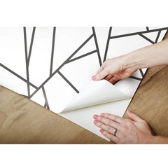 66a【未開封品】ルームメイト(RoomMates) 壁紙シール ブラック 貼って剥がせる フラクチャー  【日本正規輸入品】 RMK11267WP 2本セット y031311aの画像