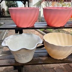 植木鉢　（ミックス色）6個の画像