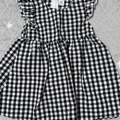 新品未使用★黒チェックワンピース★