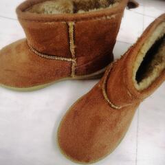 茶色　ムートン　17cm